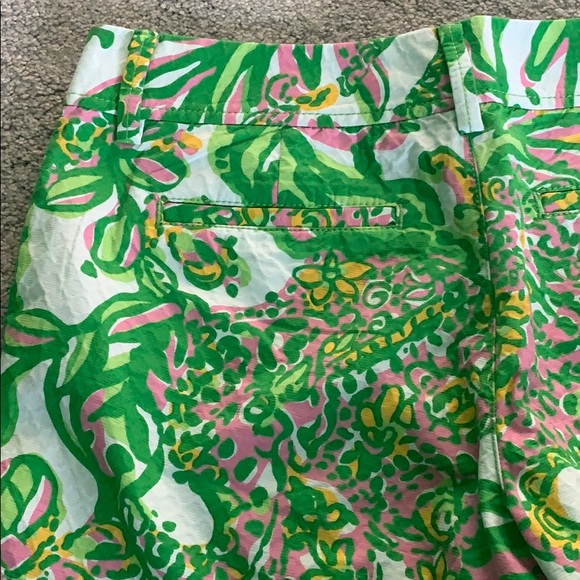 Lily Pulitzer Pink & Green Callahan Shorts - Picture 5 of 6